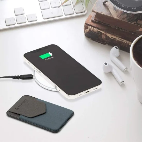 Sinjimoru M-Flap Magnetic Wallet for Apple MagSafe - Navy