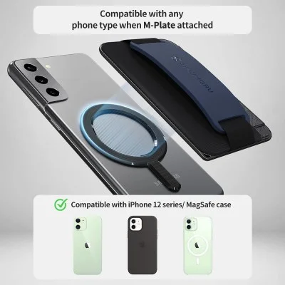 Sinjimoru M-BGrip 3 in 1 Magnetic Wallet - Olive Gray
