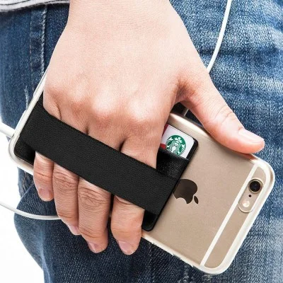 Sinjimoru Sinji Pouch Band Grip with Card Wallet Black