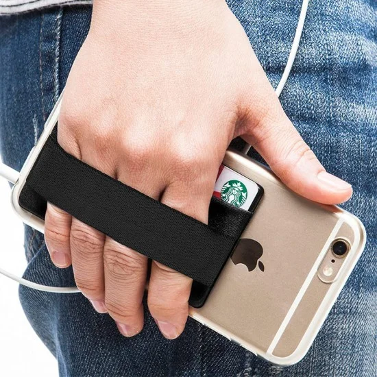 Sinjimoru Sinji Pouch Band Grip with Card Wallet Black