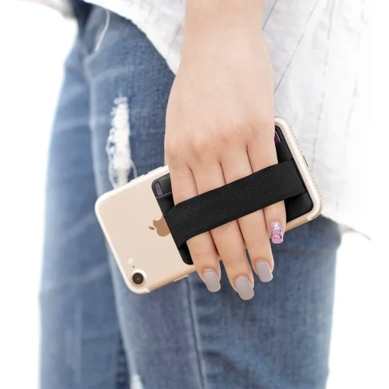 Sinjimoru Sinji Pouch B-Flap Phone Grip Credit Card Holder with Flap - Black