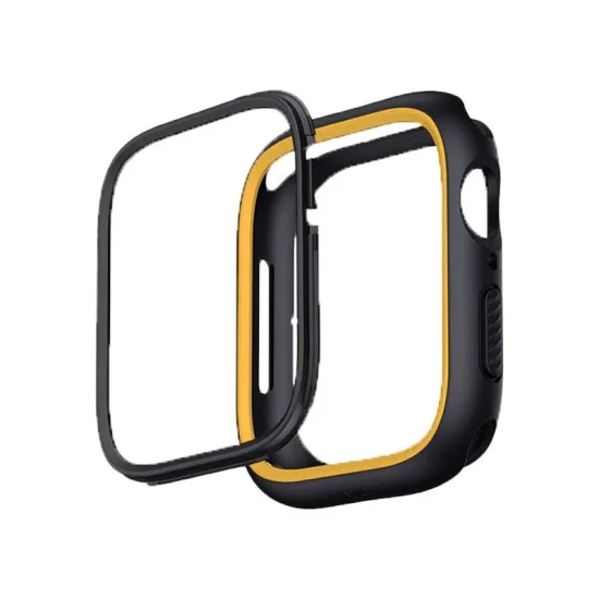 UNIQ Moduo Apple Watch Case with Interchangeable PC Bezel 41/40mm (Midnight Black/Mustard)