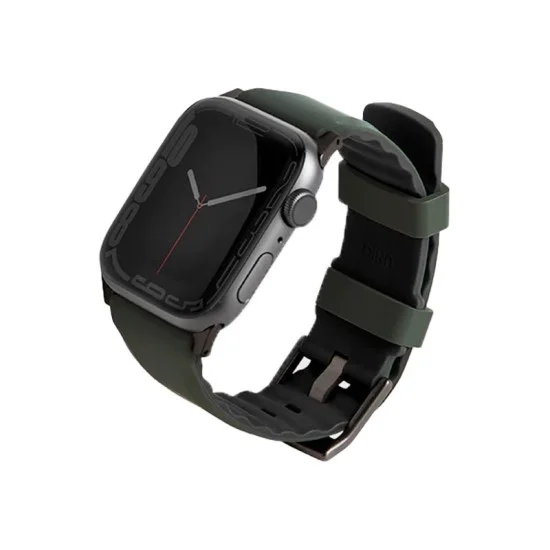 Uniq Linus Airosoft Silicone Strap For Apple Watch 45/44/42MM - Green