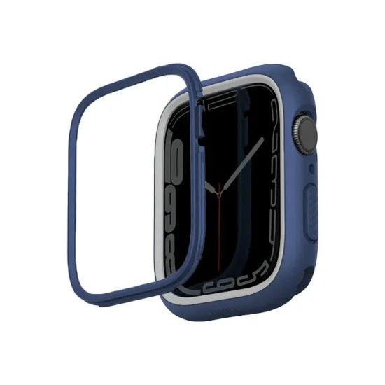 UNIQ Moduo Apple Watch Case with Interchangeable PC Bezel 45/44mm - (Blue / Grey)