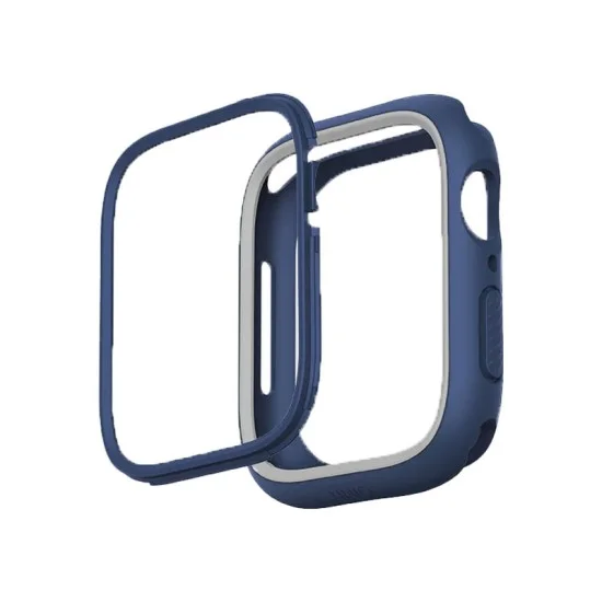 UNIQ Moduo Apple Watch Case with Interchangeable PC Bezel 45/44mm - (Blue / Grey)