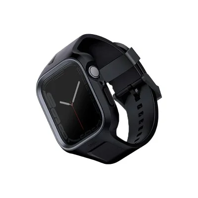 Uniq Monos 2-in-1 Apple Watch Strap With Hybrid Case 45/44mm - BLACK