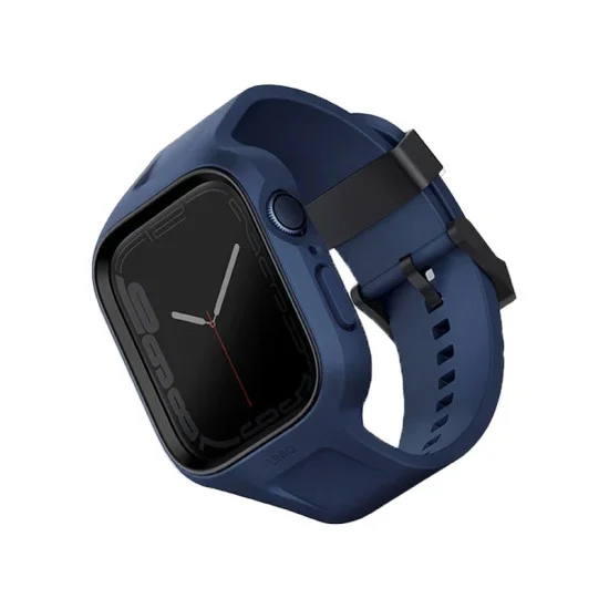 Uniq Monos 2-in-1 Apple Watch Strap With Hybrid Case 45/44mm - Marine Blue