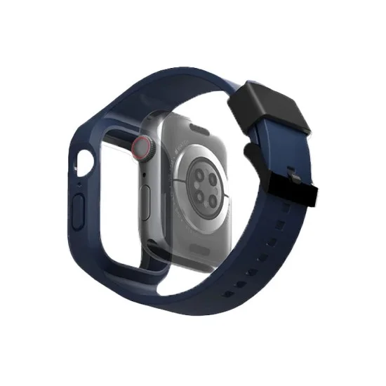 Uniq Monos 2-in-1 Apple Watch Strap With Hybrid Case 45/44mm - Marine Blue