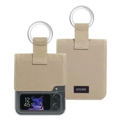 Cover Samsung Z Flip 4 Ring Diary Case Araree - Beige