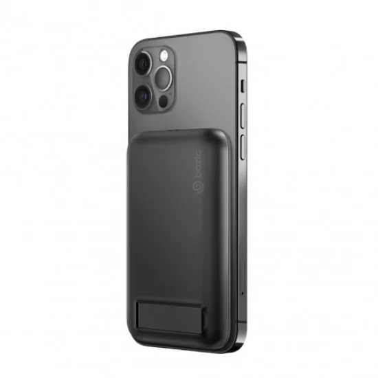 BAZIC GOPOWER LITHE 5000mAH Magetic Wireless Power Bank With Stand &ndash; Black