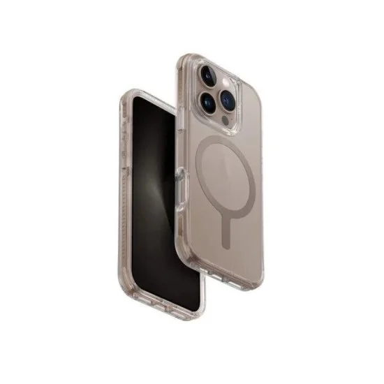 Cover Iphone 16 Pro Hybrid Heldro Max Magsafe Case With Camera Stand  Uniq - Taupe Gold