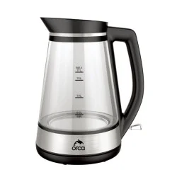 Orca Glass Kettle/1.7L/1850W/Auto Off - Silver