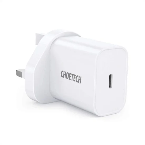 Choetech 20W USB C Port Charger &ndash; White