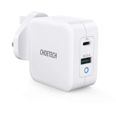 Choetech 65W Dual USB C Port GaN Charger &ndash; White