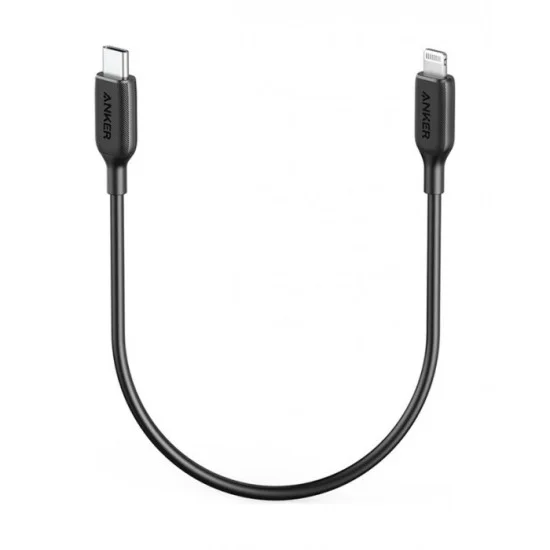Anker PowerLine III USB-C to Lightning Cable (0.3m/1ft) &ndash; Black