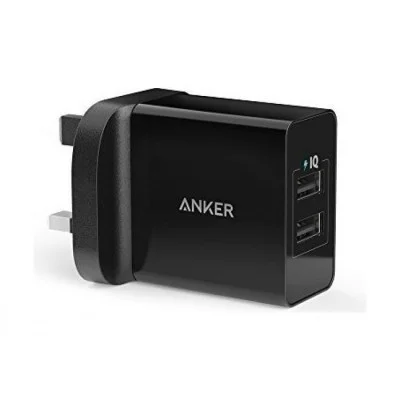 Anker PowerPort 2 Ports Wall Charger - Black