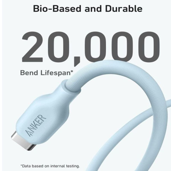 Anker 544 USB-C to USB-C Cable 140W (Bio-Based) (1.8m/6ft) - Blue