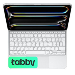 لوحة مفاتيح ماجيك باللغة الإنجليزية و العربية لجهاز آيباد برو من آبل 11 بوصة ام 4 - أبيض