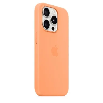 Cover Iphone 15 Pro Max Silicone Case With Magsafe Apple - Orange Sorbet