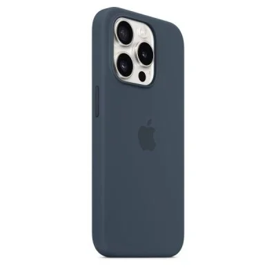 Cover Iphone 15 Pro Silicone With Magsafe Apple - Storm Blue