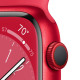 ساعة أبل الجيل التاسع شريحة + جي بي إس - احمر هيكل ألومنيوم مع سوار رياضي احمر - وسط/كبير