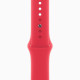 ساعة أبل الجيل التاسع شريحة + جي بي إس - احمر هيكل ألومنيوم مع سوار رياضي احمر - وسط/كبير