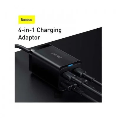 Baseus GaN3 Pro Desktop Power Strip AC+2U+2C 65W UK 1m - Black