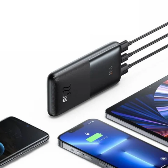Baseus Bipow Pro Digital Display Fast Charge Power Bank 10000Mah 22.5W - Black