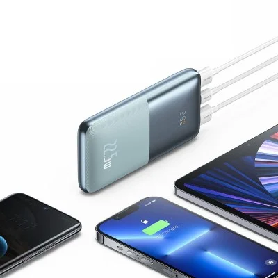 Baseus Bipow Pro Digital Display Fast Charge Power Bank 10000Mah 22.5W - White