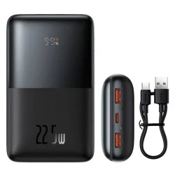 Baseus Bipow Pro Digital Display Fast Charge Power Bank 20000Mah 22.5W - Black