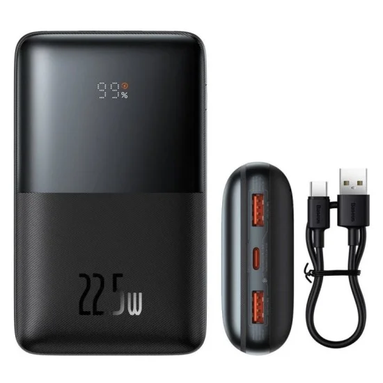 Baseus Bipow Pro Digital Display Fast Charge Power Bank 20000Mah 22.5W - Black