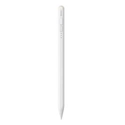 باسيوس قلم الجيل الثاني إصدار لمس مضاد للخطأ مع مؤاشر ليد - أبيض