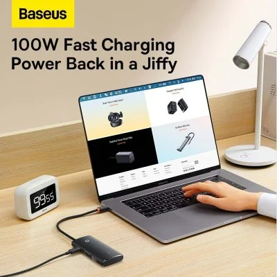 Baseus Lite Series 6-Port Type-C HUB Docking Station - Black