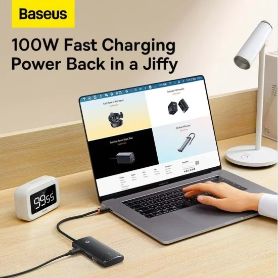 Baseus Lite Series 6-Port Type-C HUB Docking Station - Black