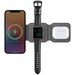 Bazic GoMag Trio 3 In 1 Foldable Magnetic Wireless Charger 15W - Grey