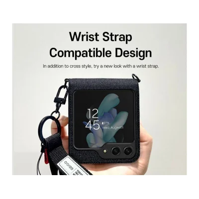 Cover Samsung Z Flip 5 Canvas Diary Flip Case Araree - Black