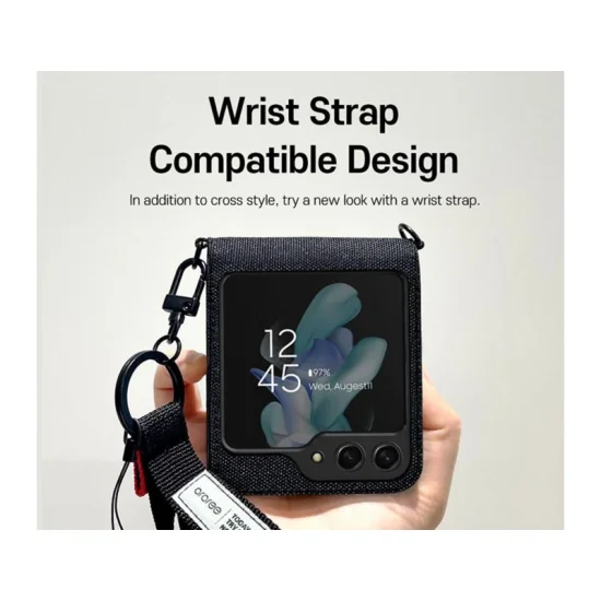Cover Samsung Z Flip 5 Canvas Diary Flip Case Araree - Black