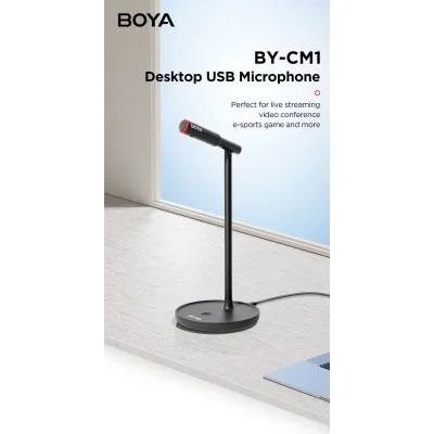 BOYA Cardiod Desktop USB Microphone with Adjustable angle - Black
