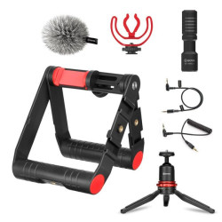 BOYA Vlog Kit (Mic, Table Tripod, Smartphone Hand Grip Are Included)