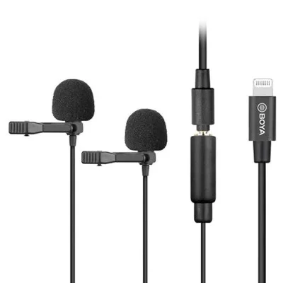 BOYA Dual Digital lavalier for iOS/Mac/Windows - Black
