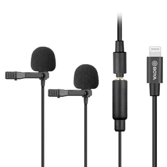 BOYA Dual Digital lavalier for iOS/Mac/Windows - Black