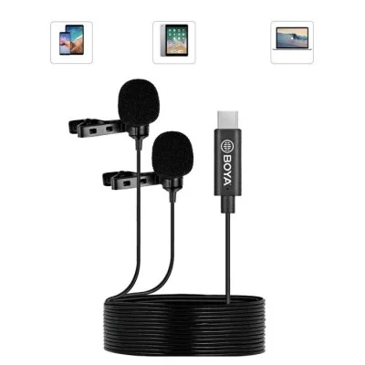 BOYA Dual Digital lavalier for Android/Mac/Windows - Black