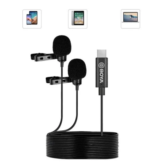 BOYA Dual Digital lavalier for Android/Mac/Windows - Black
