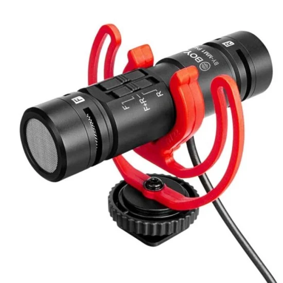 BOYA Super-Cardioid Condenser Microphone Pro/Monitoring Supported - Black