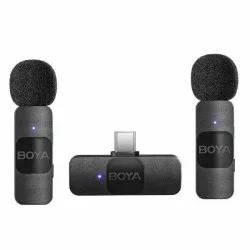 BOYA Smallest 2.4Ghz Wireless Micorphone for Type-C device (2TX+1RX) - Black