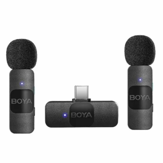 BOYA Smallest 2.4Ghz Wireless Micorphone for Type-C device (2TX+1RX) - Black