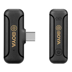 BOYA Smallest 2.4Ghz Wireless Micorphone For Type-C Device (1Tx+1Rx) - Black
