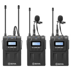 BOYA Wireless Mic with 1Receiver and 2Transmitter - Black