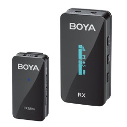 BOYA 2.4GHz smallest Wireless Microphone (1transmitter+1receiver) - Black