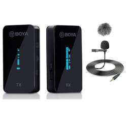 BOYA 2.4GHz Wireless Microphone (1Transmitter+1Receiver) Charging Box Included, Colourful Colors Avalaible- Black